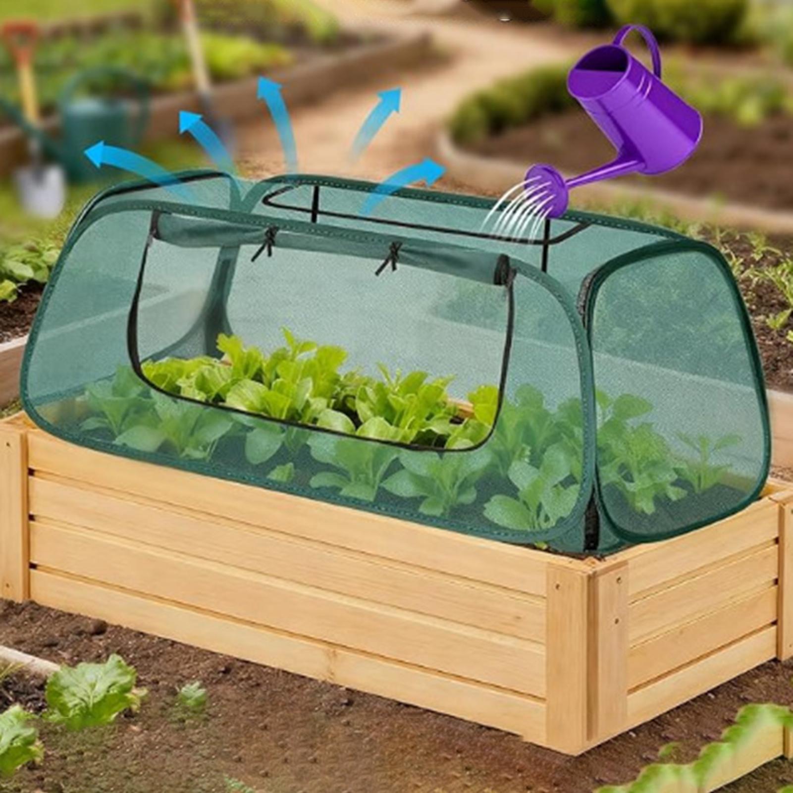 Outdoor Planting Bag - Popup Garden Mesh Plant Cover Portable