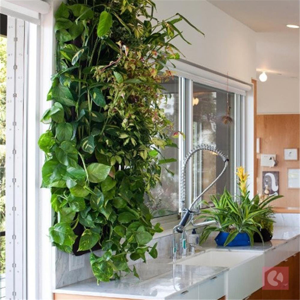 Outdoor Planting Bag - 1Pcs Vertical Wall Hanging Plant Pocket