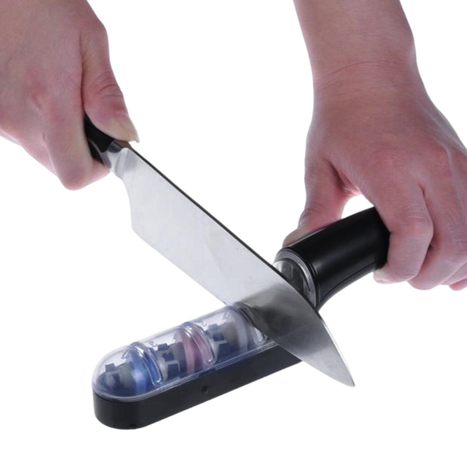 Gardening Tools For Seniors - Professional 3 Stage Tool Sharpener with