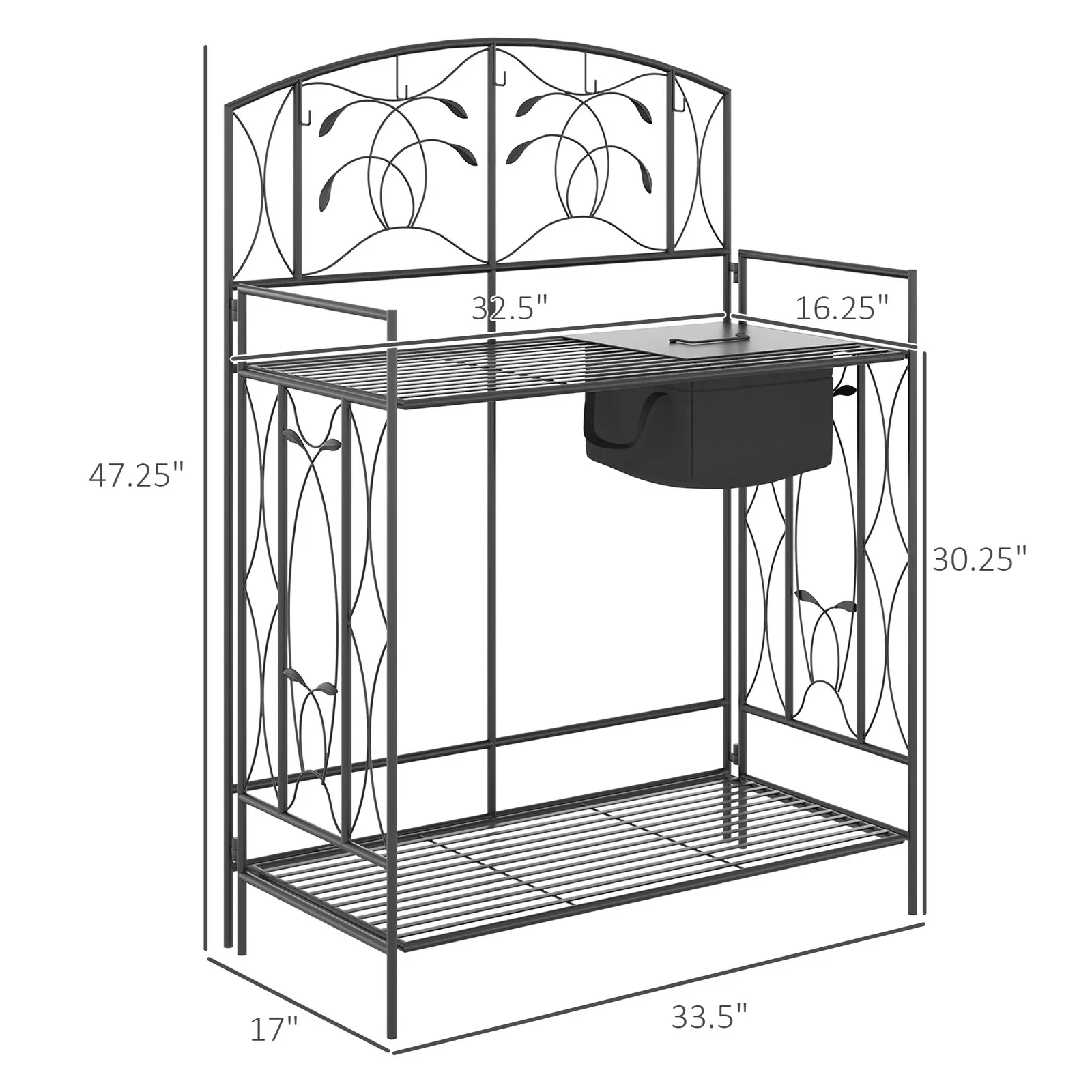 Garden Metal Potting Table Pla - Outdoor Planting Bag review and price