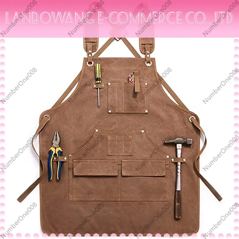 Thickened Canvas Work Apron Cu - Gardening Tools Logo review and price