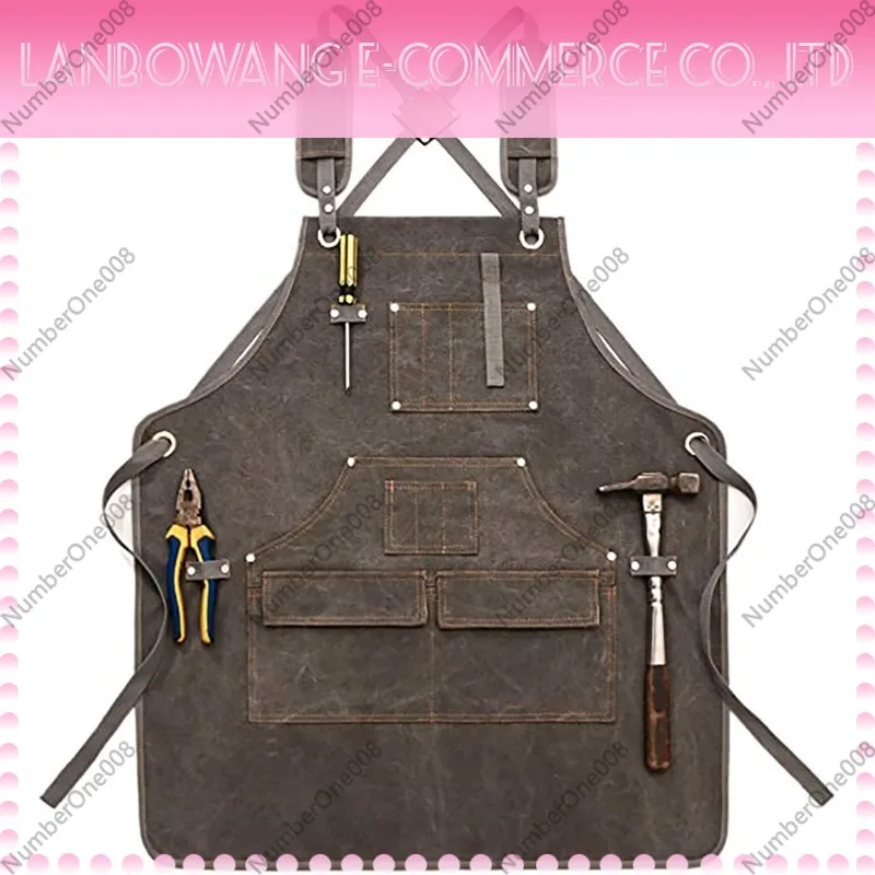 Thickened Canvas Work Apron Cu - Gardening Tools Logo review and price