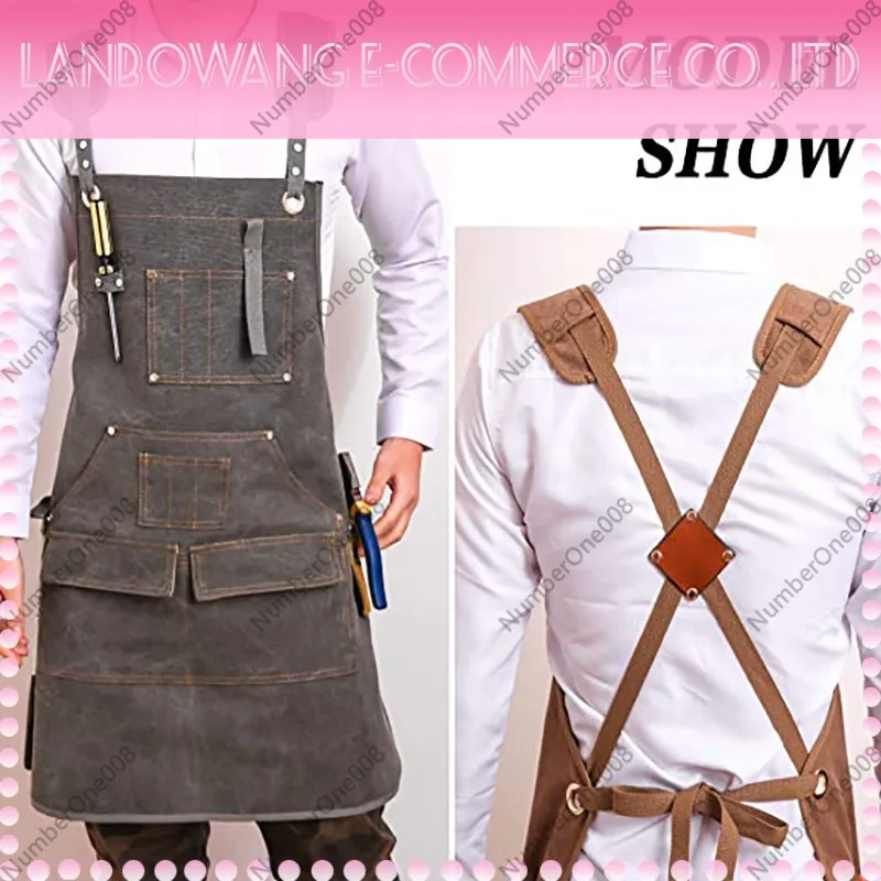 Thickened Canvas Work Apron Cu - Gardening Tools Logo review and price