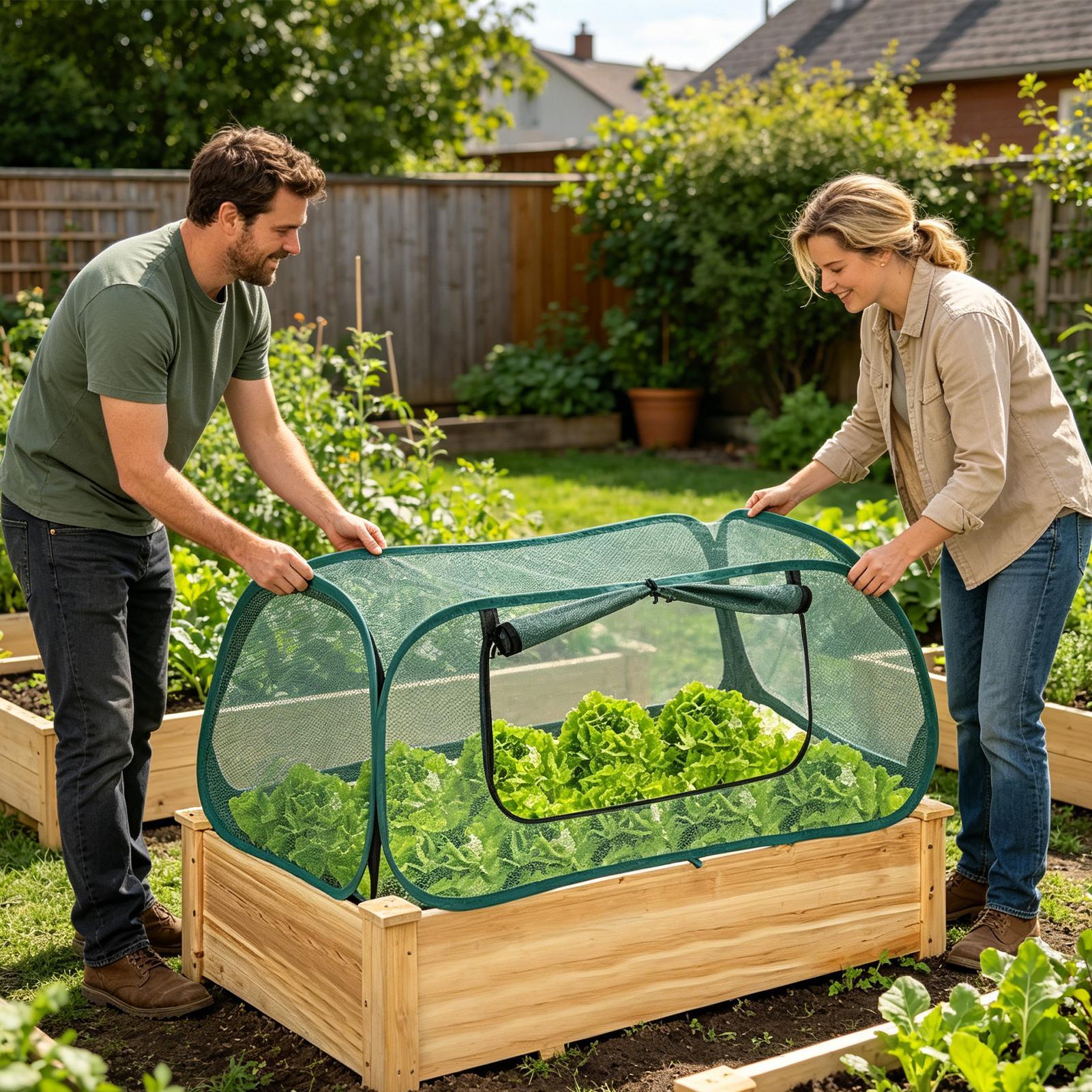 Popup Garden Mesh Plant Cover  - Outdoor Planting Bag review and price