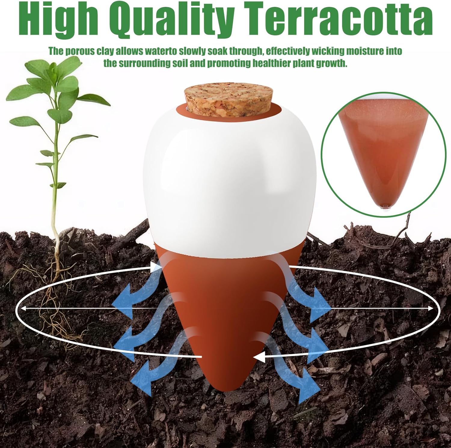 Terracotta Watering Spikes,Sel - Root Watering Spike review and price