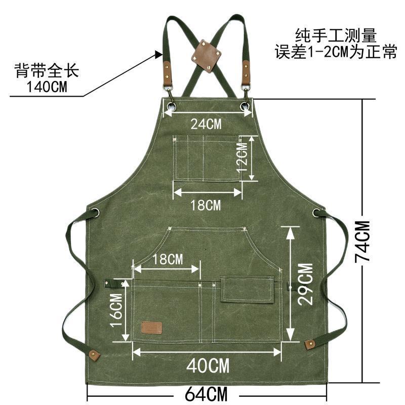 Canvas Apron With Multiple Poc - Gardening Tools Logo review and price
