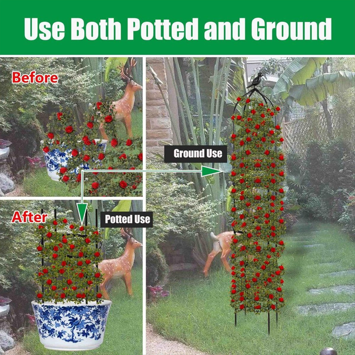 AT16 Climbing Plant Obelisk Tr - Gardening Hand Tools B&Q review and price