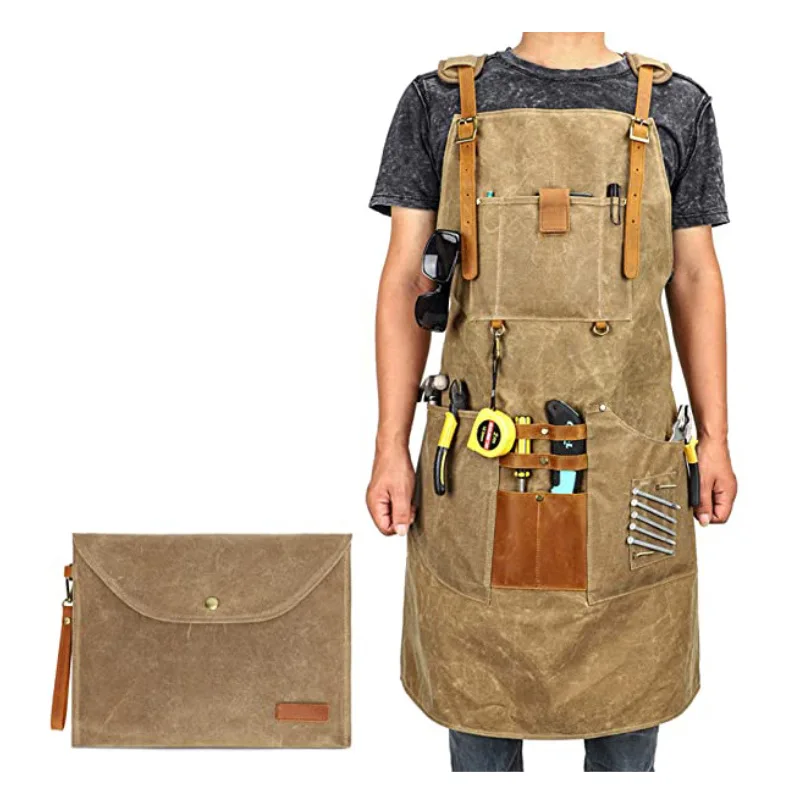 Canvas Apron Waterproof Tool A - Gardening Tools Logo review and price