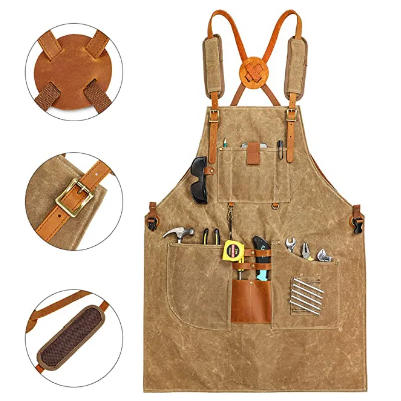 Canvas Apron Waterproof Tool A - Gardening Tools Logo review and price