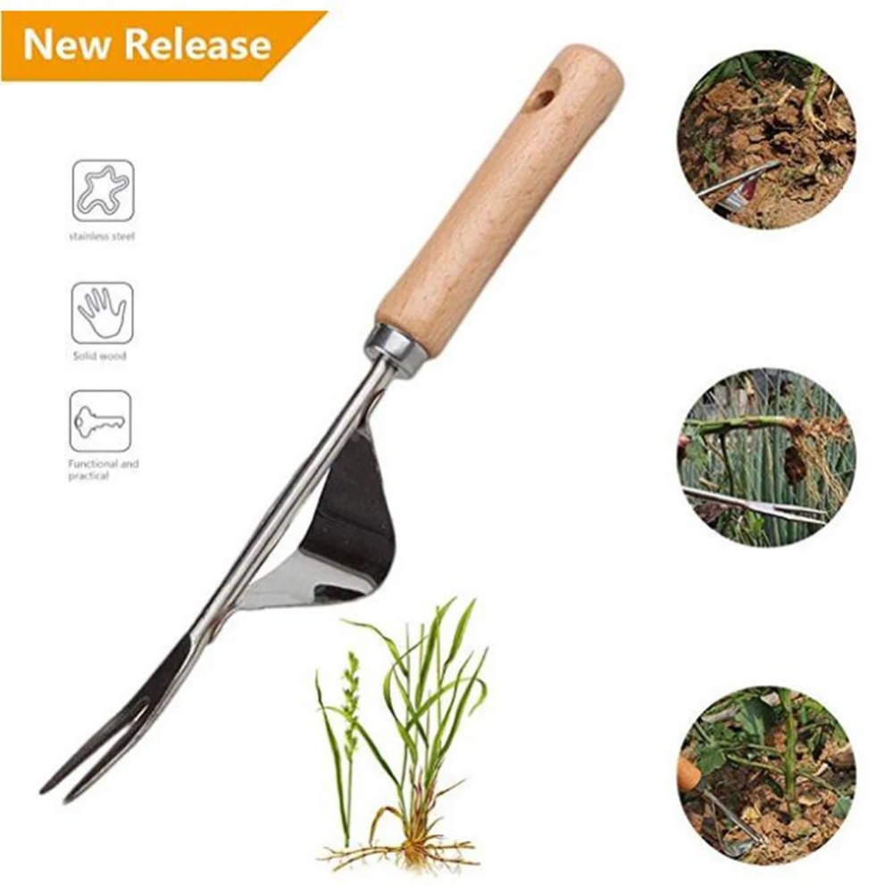 1pcs Wood Handle Stainless Ste - Gardening Tools To Remove Weeds review and price