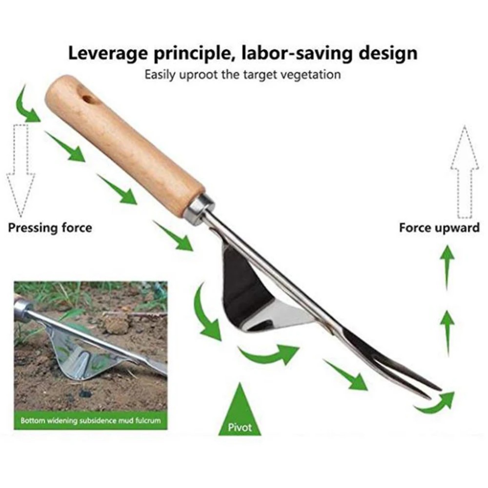 1pcs Wood Handle Stainless Ste - Gardening Tools To Remove Weeds review and price
