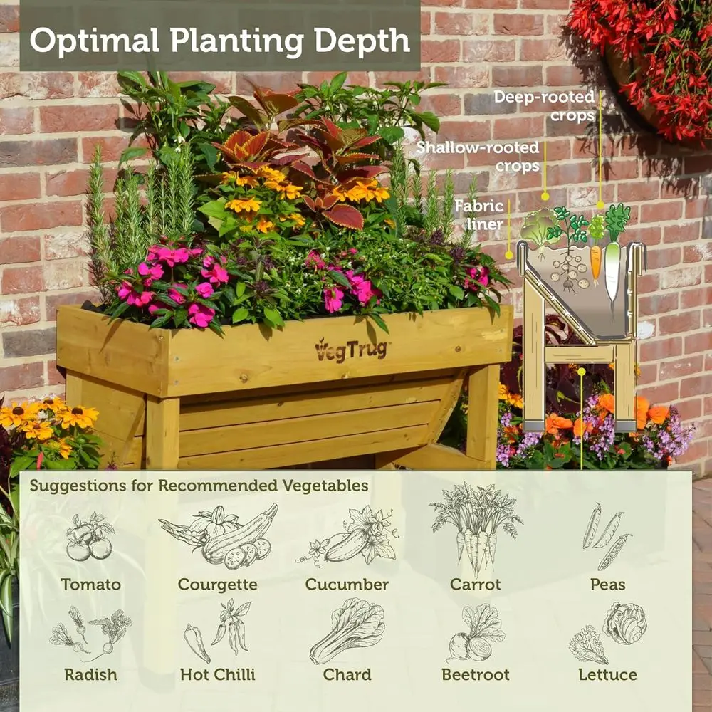 Natural Small 1m Wall-Mounted  - Vertical Wall Planter review and price