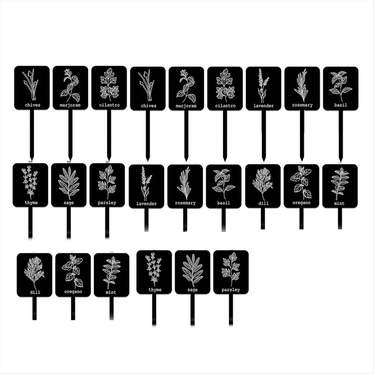 AA14 24Pcs Acrylic Plant Label - Gardening Tools Names review and price